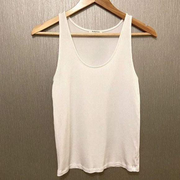 Aritzia Babaton white ribbed tank - Picture 1 of 3